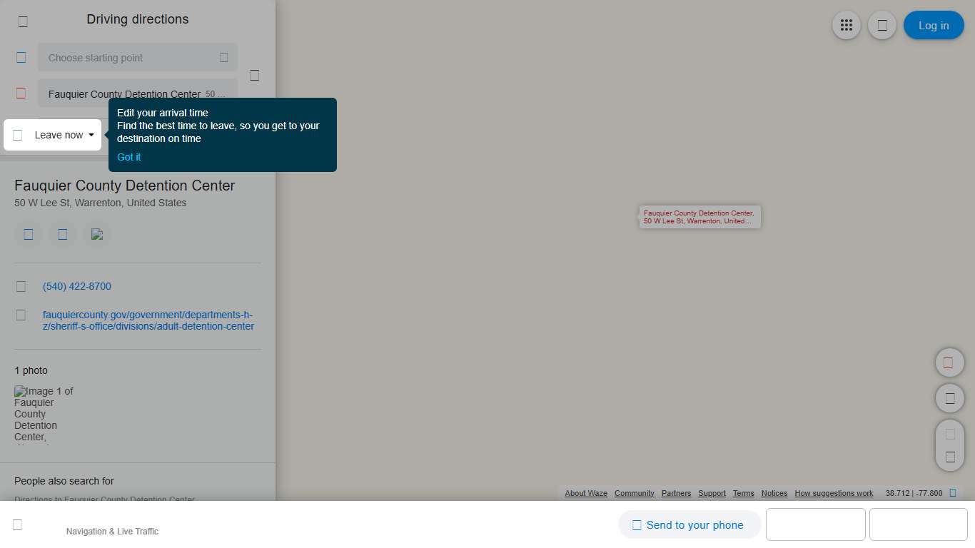Driving directions to Fauquier County Detention Center, 50 W Lee St, Warrenton - Waze